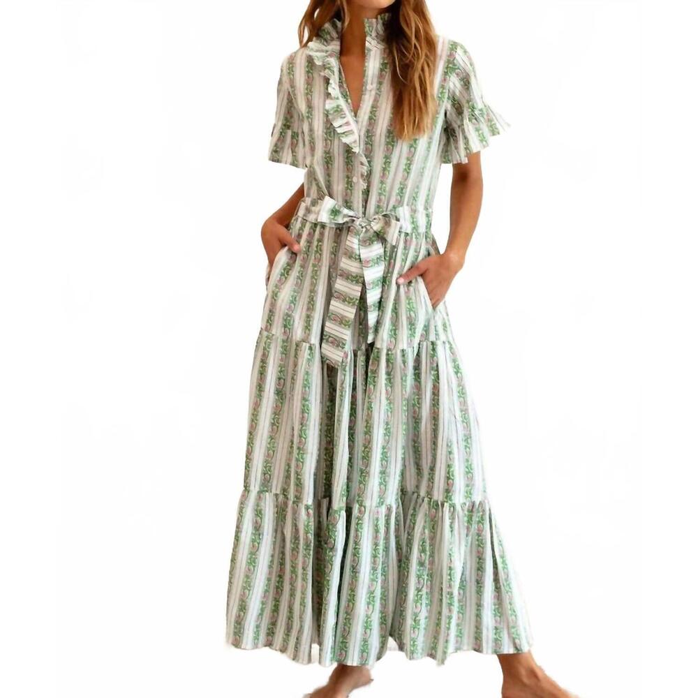 NEW MILLE victoria maxi dress in sweet pea stripe